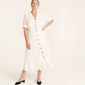 J Crew Camp Shirt Button Down Dress Sz 12